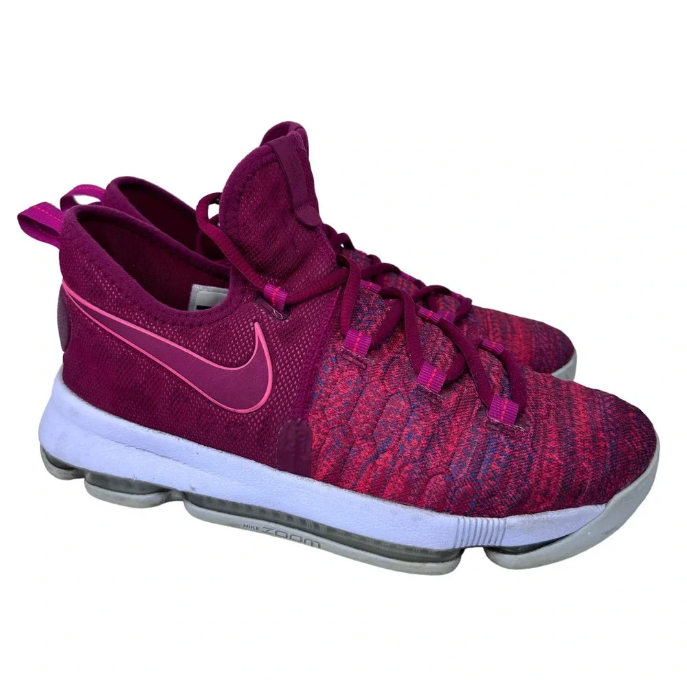 Nike‎ Zoom KD 9 GS Sneakers 855908-666 University Red/Palest Purple Size 7Y